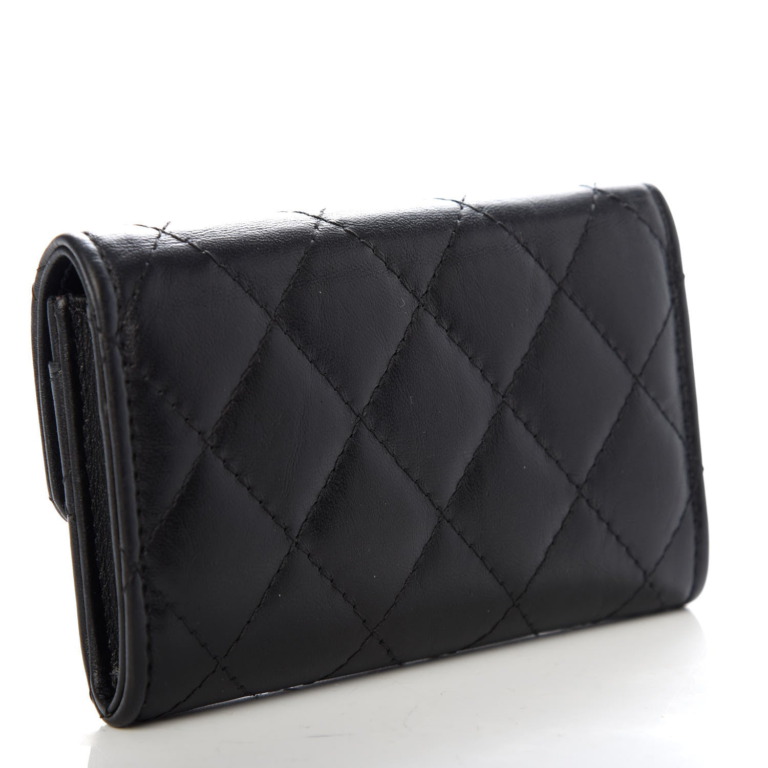 Chanel Aged Calfskin Quilted Reissue Flap Card Holder Black 3 of 9