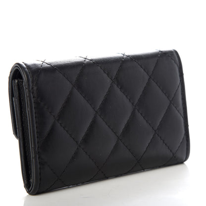 Chanel Aged Calfskin Quilted Reissue Flap Card Holder Black 3 of 9