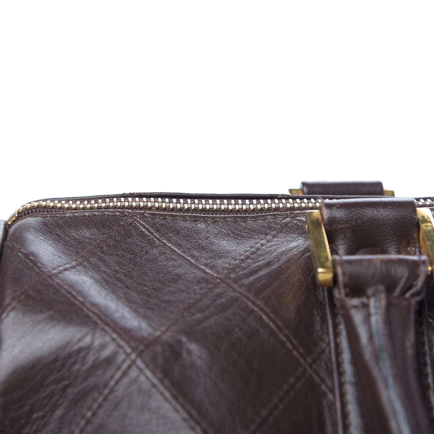 Calfskin Stitched CC Boston Brown