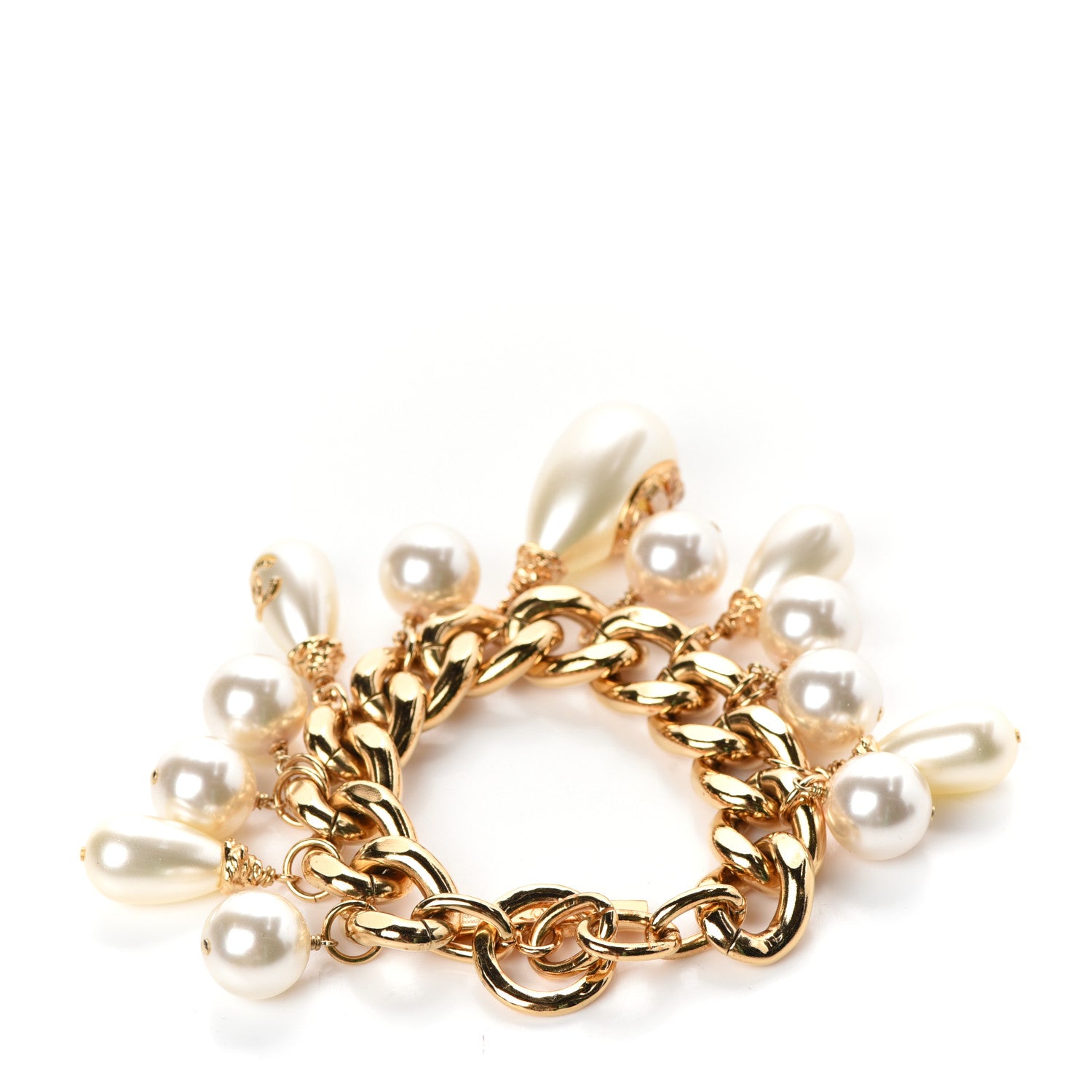 Chanel Pearl CC Chain Bracelet Gold 3 of 4