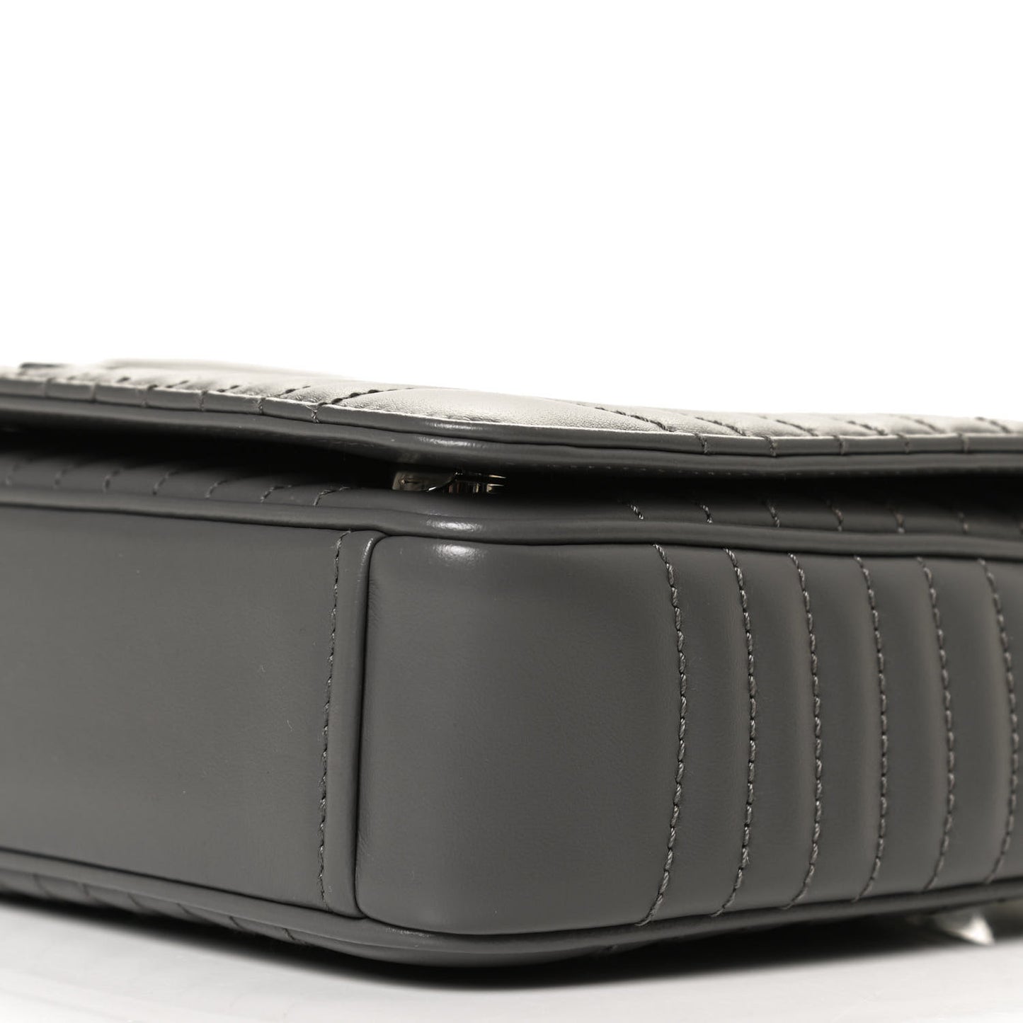 Soft Calfskin Impunture Diagramme Flap Crossbody Bag Mercurio