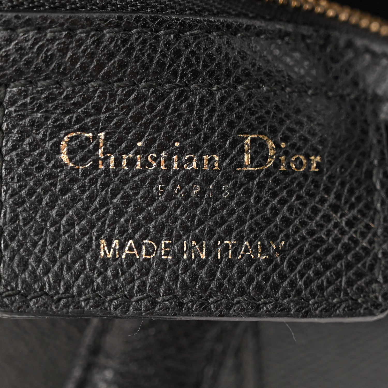 Christian Dior Grained Calfskin Saddle Bag Black 6 of 15