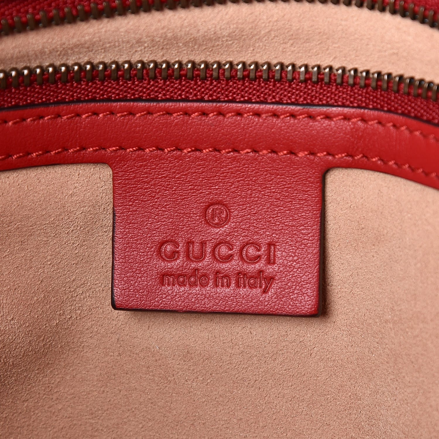 Gucci Calfskin Matelasse Large GG Marmont Shoulder Bag Hibiscus Red 8 of 9