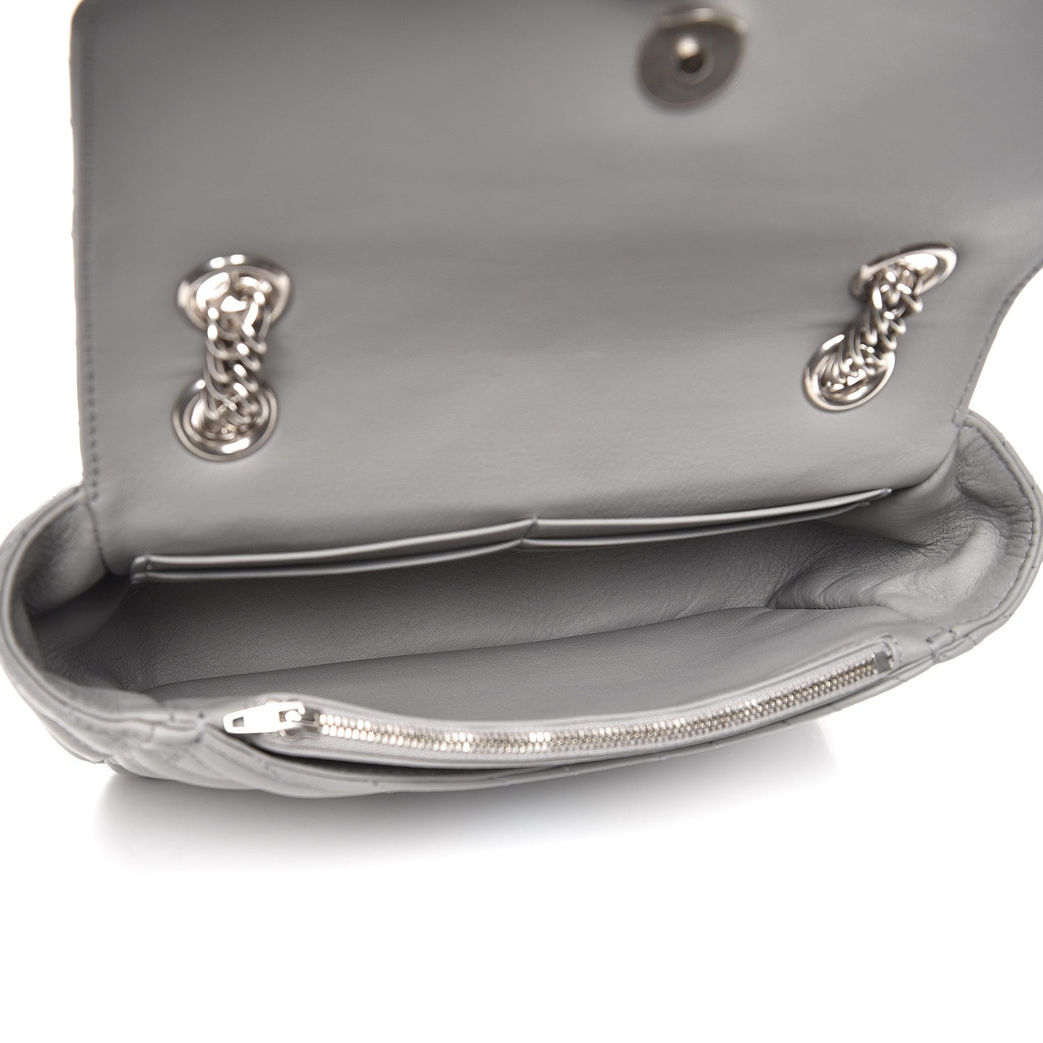 Balenciaga Calfskin Logo Matelasse S BB Round Shoulder Bag Gris Haussmannien 5 of 7