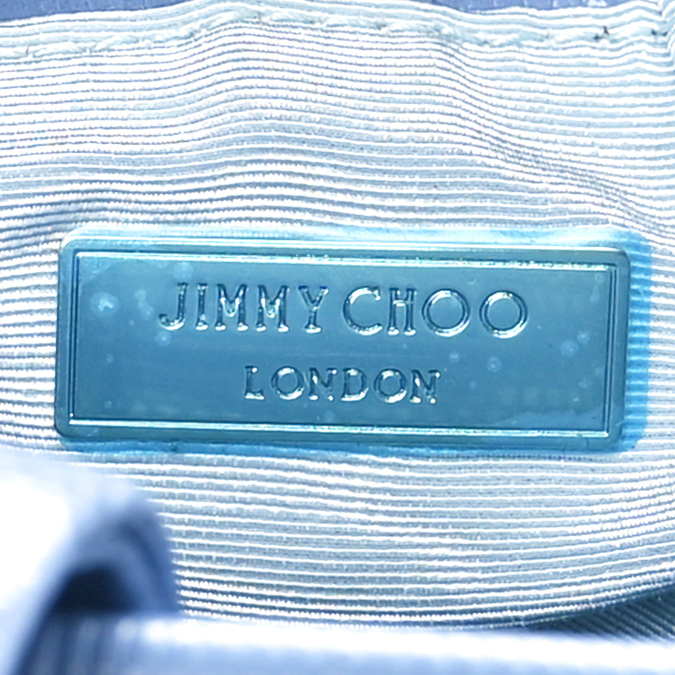 Jimmy Choo Calfskin Lizard Embossed Bonny Shoulder Bag Blue 6 of 10