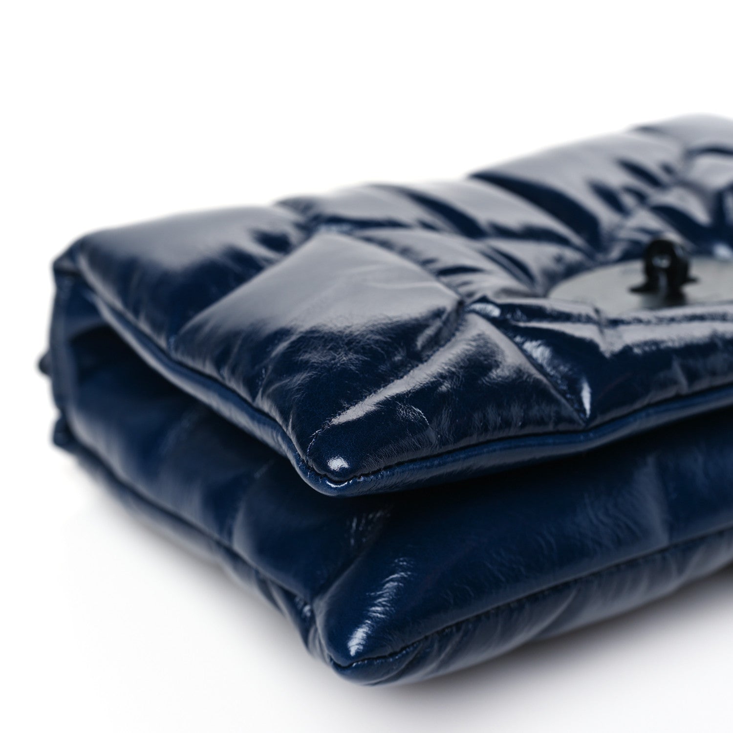 Mulberry Smooth Glossy Nappa Pillow Quilted Little Softie Bag Sapphire 7 of 8
