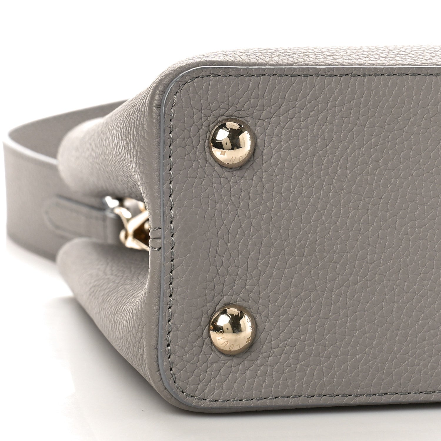 Louis Vuitton Taurillon Moonstone Capucines MM Galet 7 of 8
