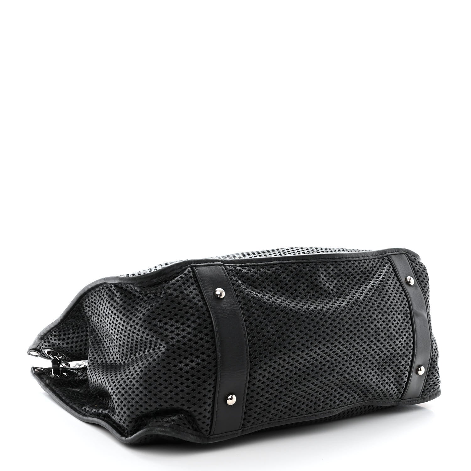 Chanel Calfskin Perforated Up In The Air Tote Black 4 of 10