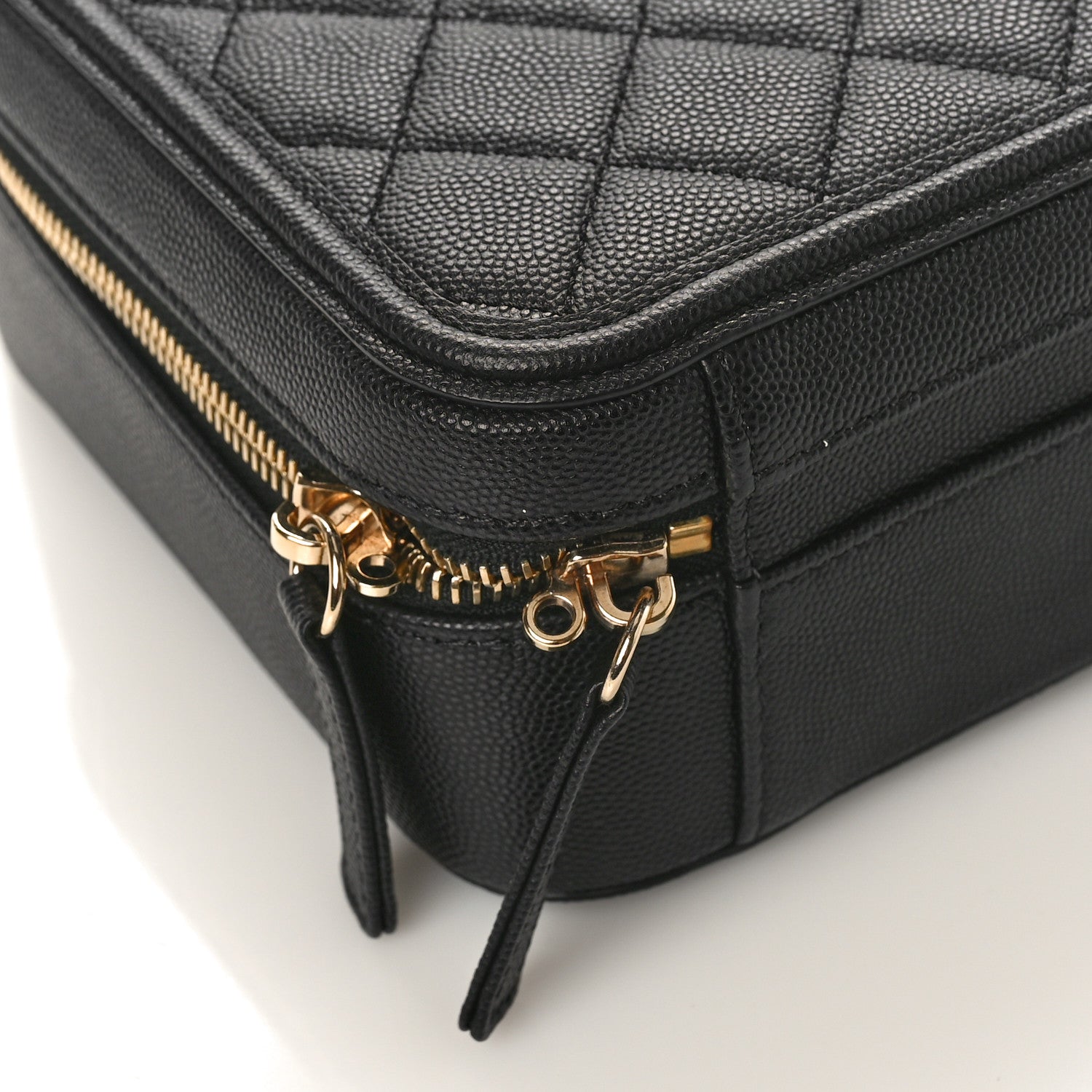 Chanel Caviar Quilted Medium CC Filigree Vanity Case Black 9 of 10