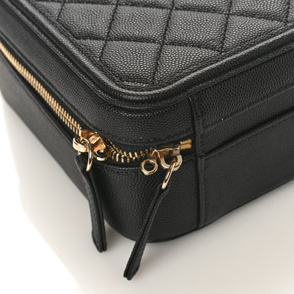 Chanel Caviar Quilted Medium CC Filigree Vanity Case Black 9 of 10