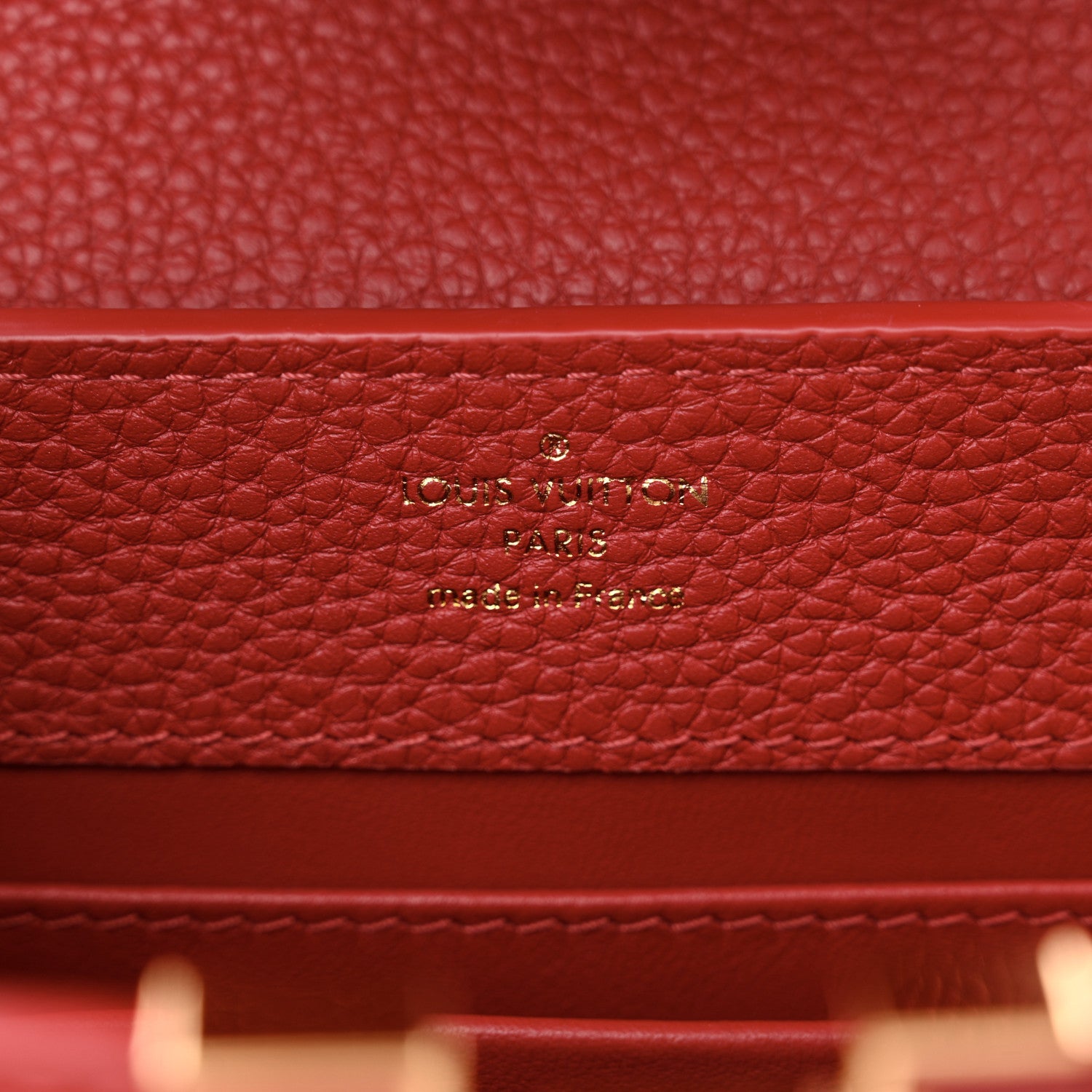 Louis Vuitton Taurillon Mini Capucines Scarlet 7 of 10