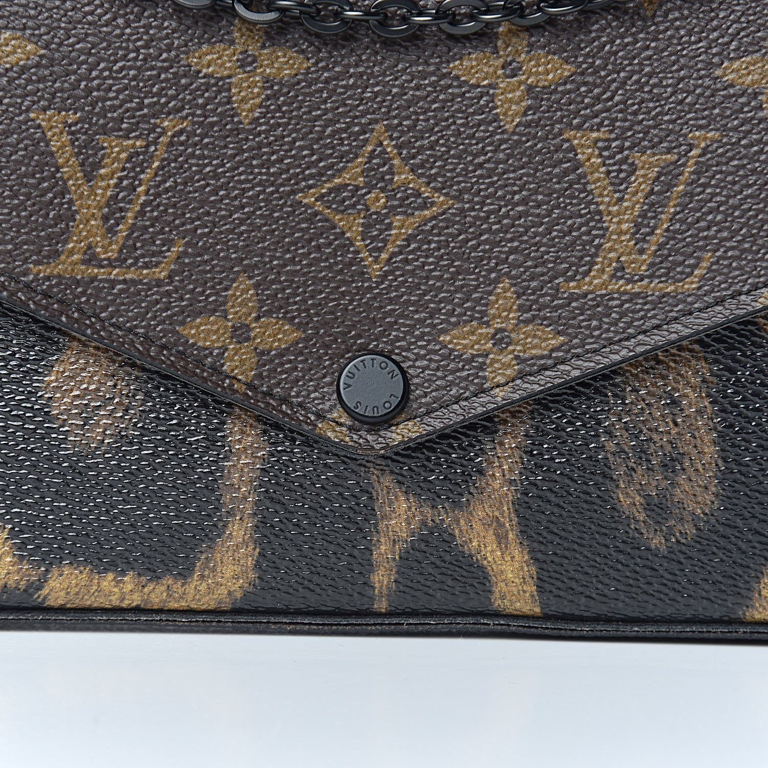 Louis Vuitton Monogram Animal Print Pochette Felicie Chain Wallet 11 of 11