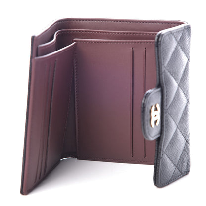 Chanel Caviar Quilted Compact Flap Wallet Black 5 of 9