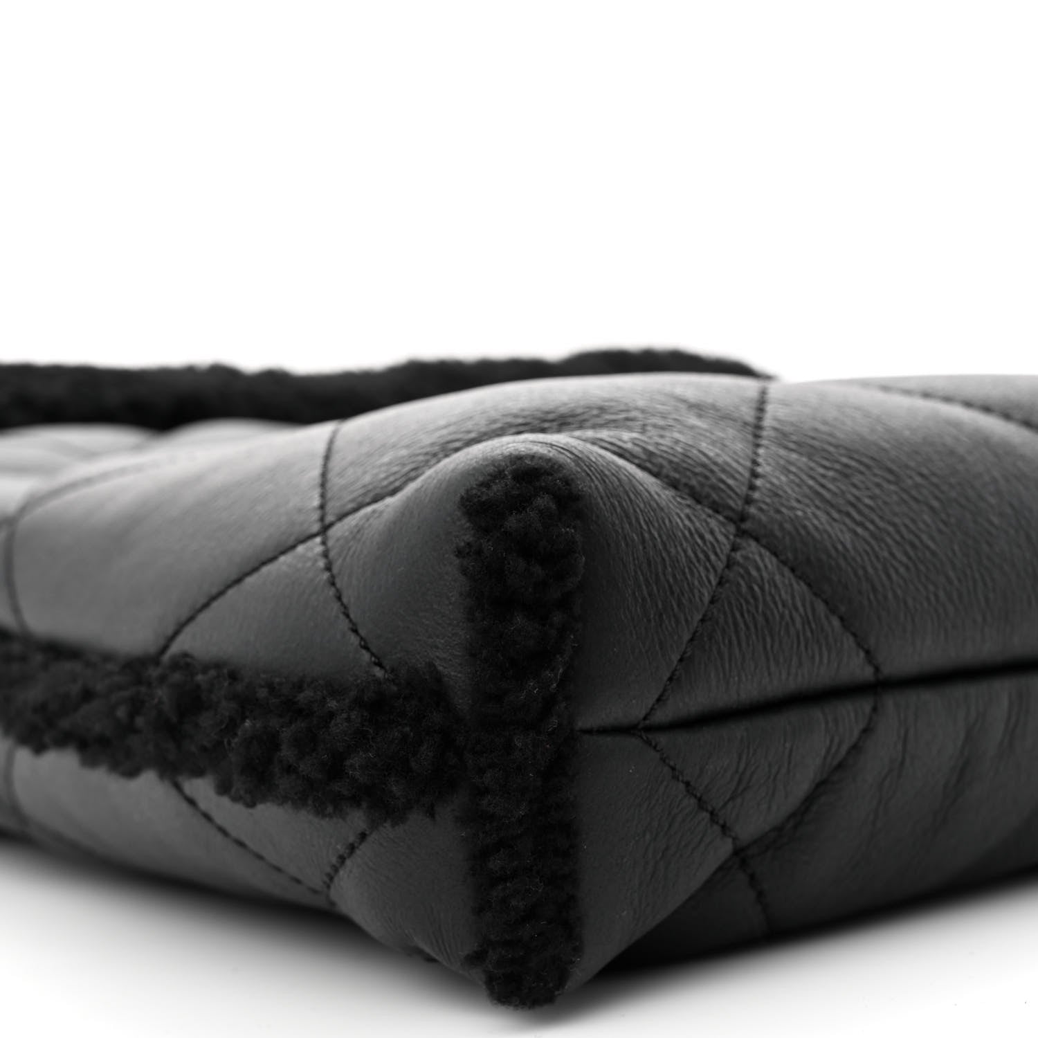 Chanel Shearling Aged Lambskin Quilted Small Chanel 22 Black 11 of 13