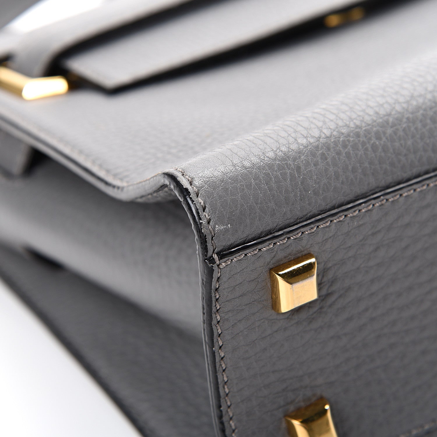 Valentino Garavani Grained Calfskin Small My Rockstud Frame Bag Gray 7 of 15
