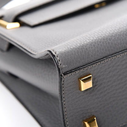 Valentino Garavani Grained Calfskin Small My Rockstud Frame Bag Gray 7 of 15