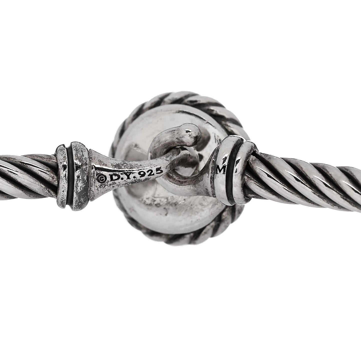 Sterling Silver Pearl 3mm Chatelaine Bracelet