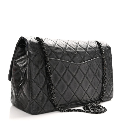 Chanel Metallic Aged Calfskin Quilted 2.55 Reissue 227 Flap So Black 3 of 10