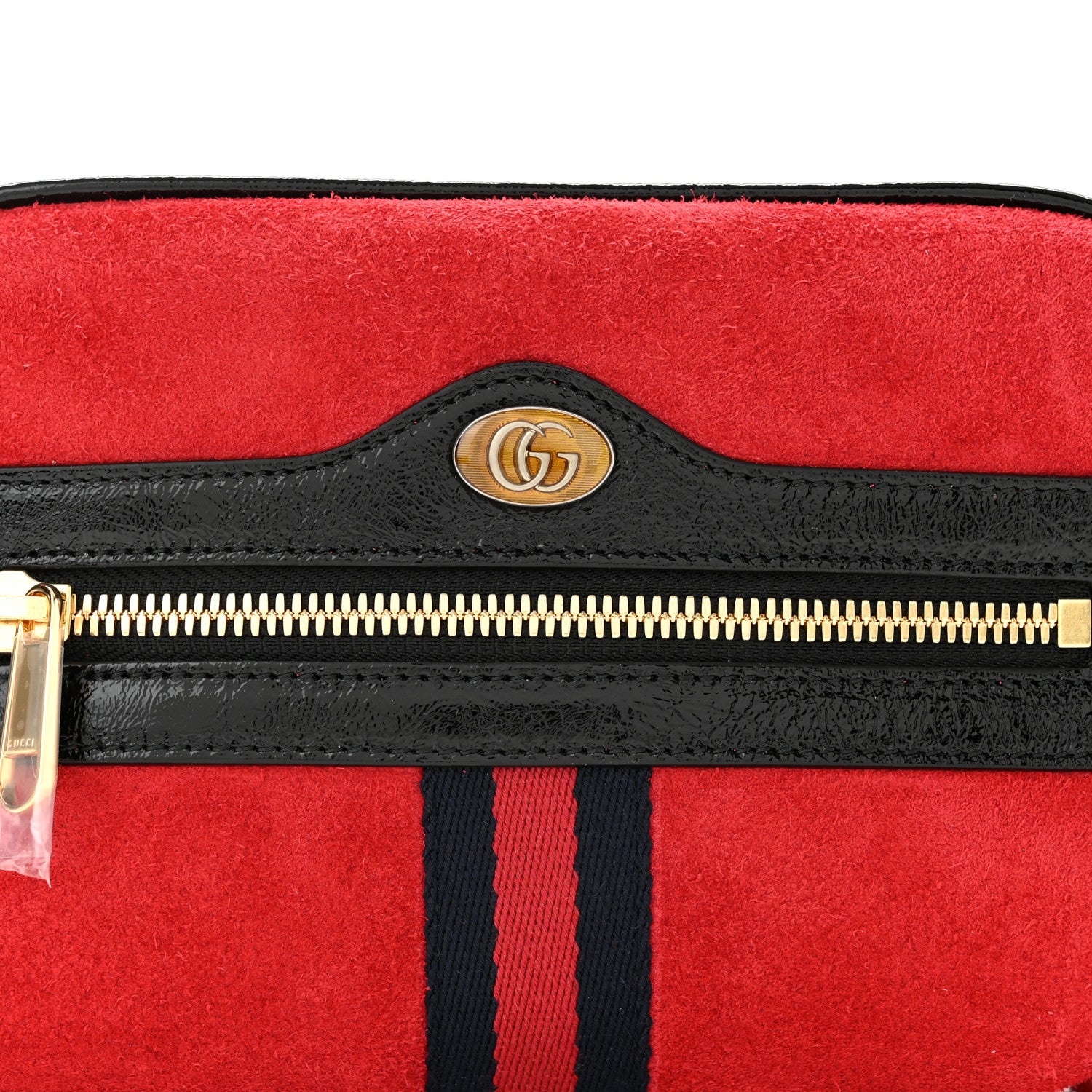 Gucci Suede Small Ophidia Belt Bag 85 34 Hibiscus Red 9 of 11