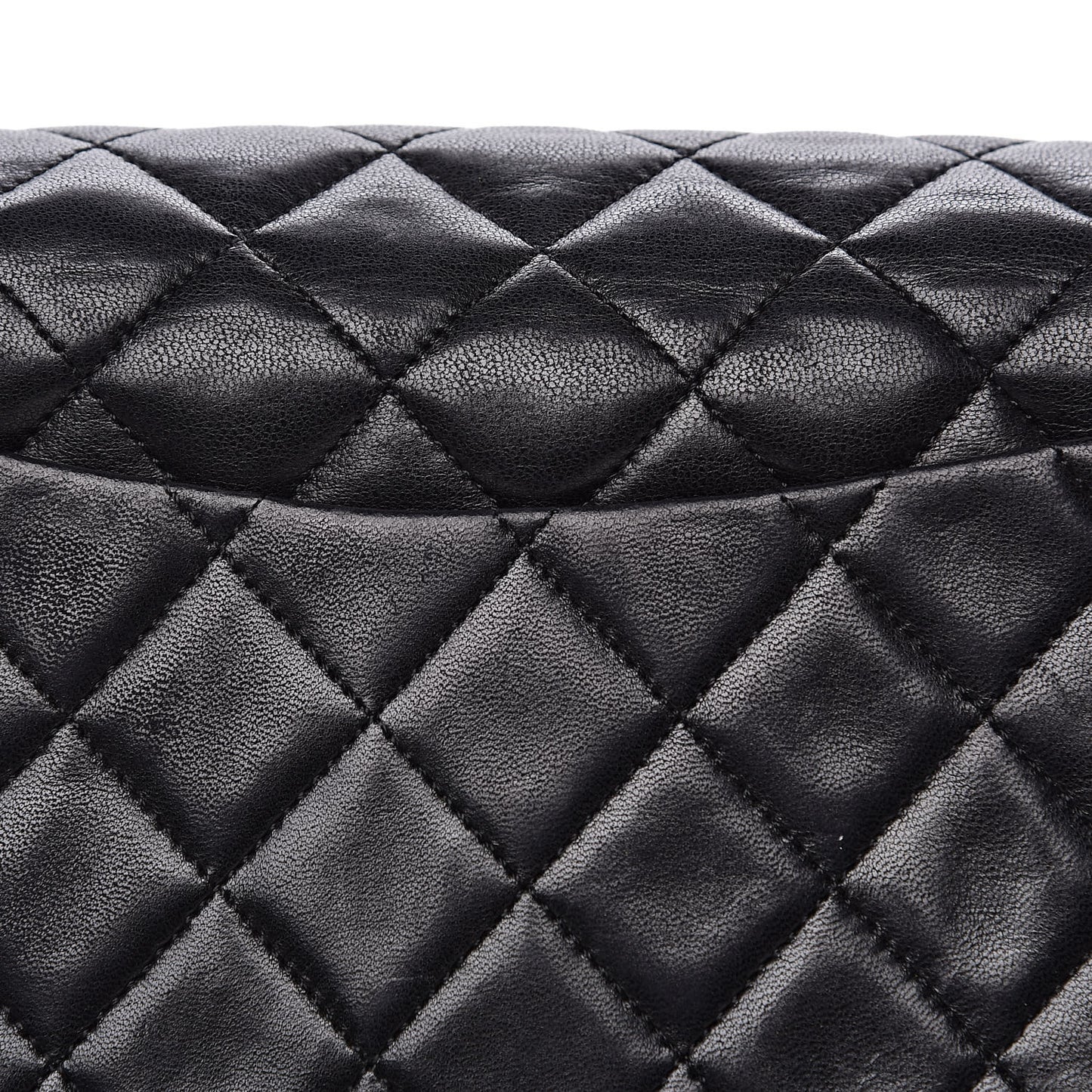 Lambskin Quilted Small Single Flap Black