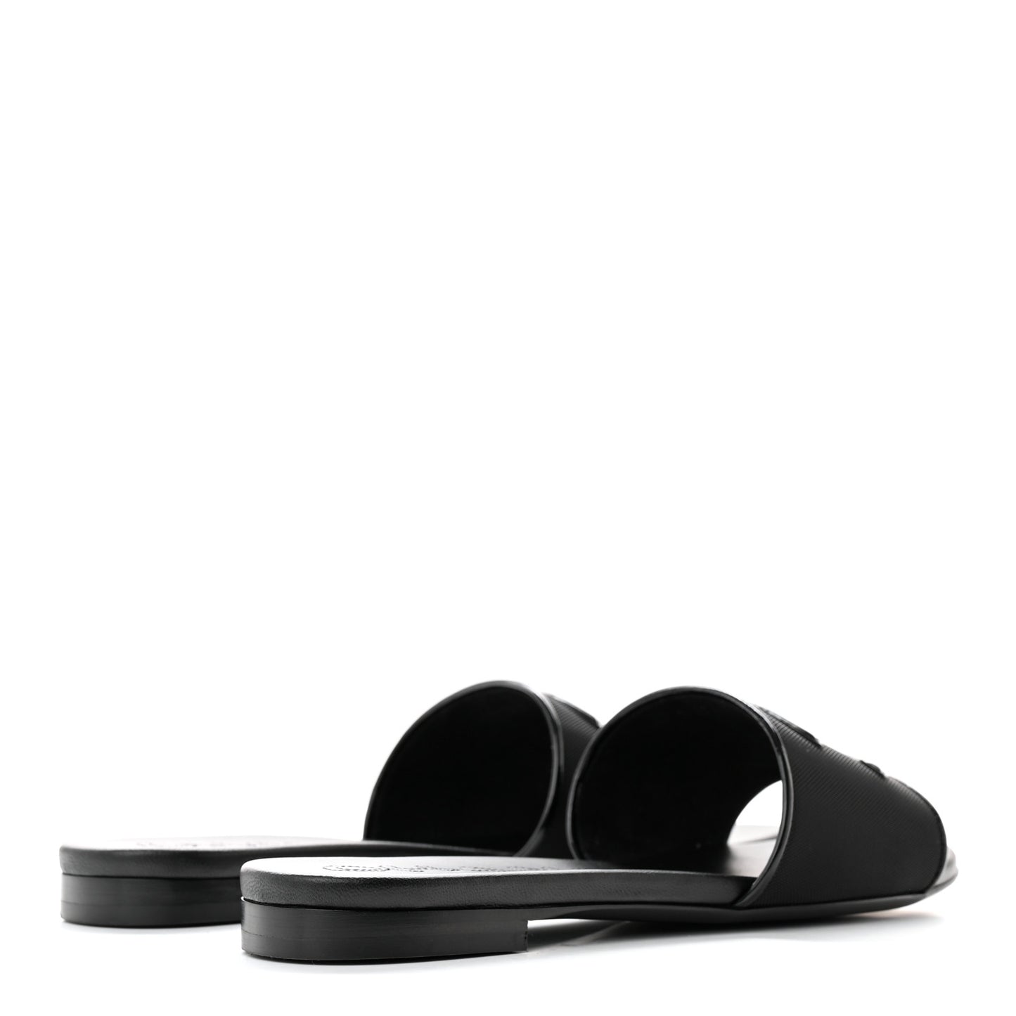 Mesh Patent Calfskin CC Mules 37 Black