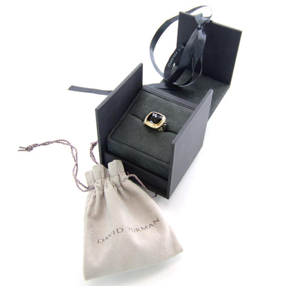 David Yurman Sterling Silver Diamond Black Onyx 14mm Albion Ring 54 7 6 of 6
