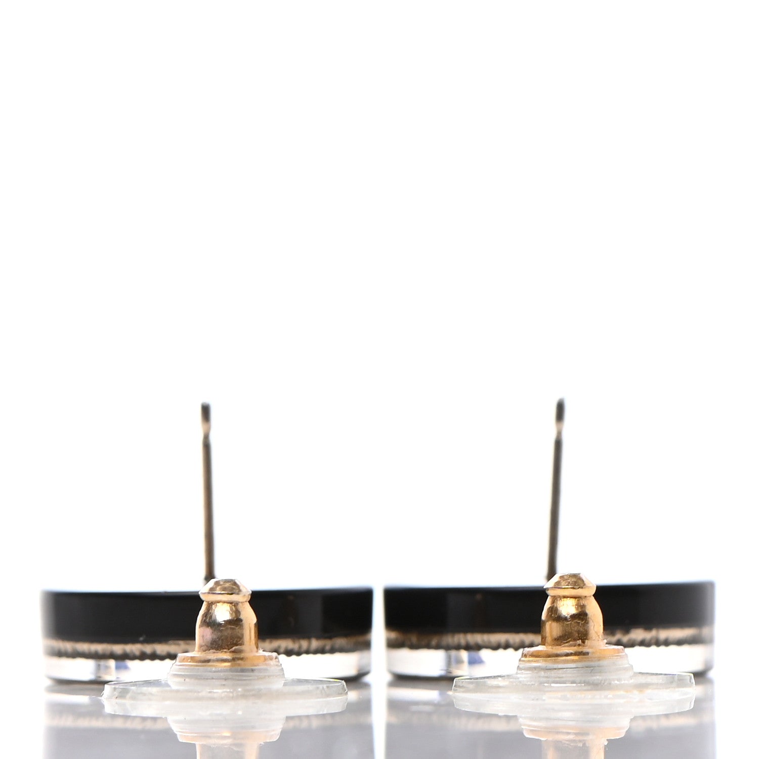 Chanel Resin CC Round Earrings Blue 3 of 4