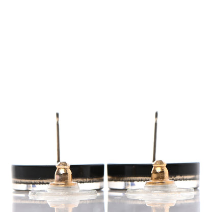 Chanel Resin CC Round Earrings Blue 3 of 4