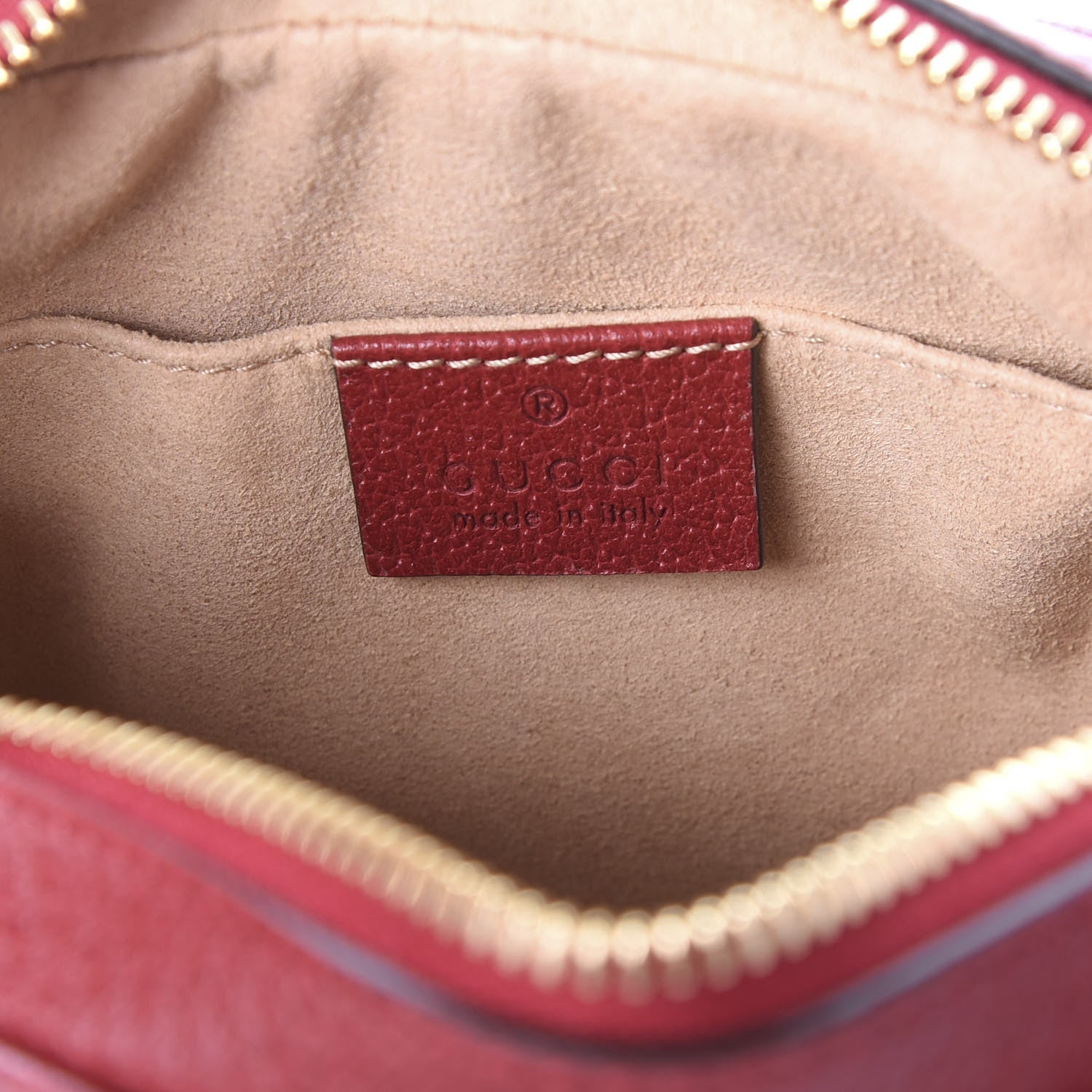 Gucci GG Supreme Monogram Flora Web Mini Ophidia Shoulder Bag Red 5 of 9