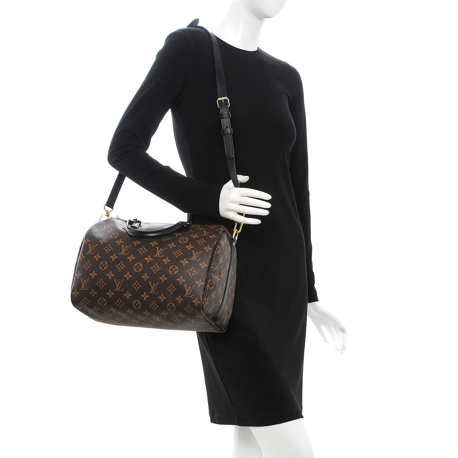 Louis Vuitton Monogram My World Tour Speedy Bandouliere 30 Black 2 of 10