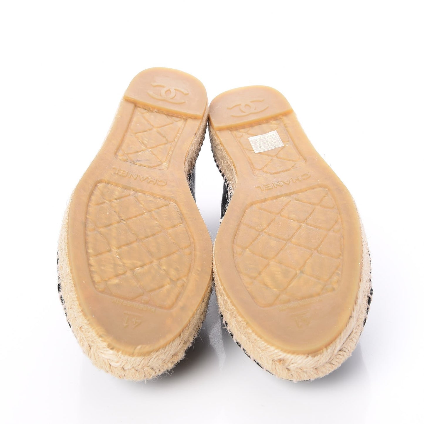 Lambskin CC Espadrilles 41 Black