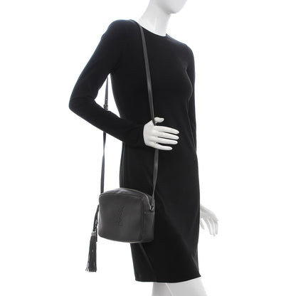 Saint Laurent Lambskin Monogram Small Lou Camera Bag Asphalt 2 of 8