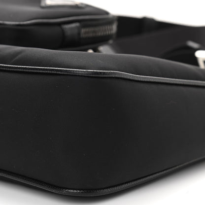 Prada Re-Nylon Saffiano Pocket Zippered Shoulder Bag Black 10 of 11