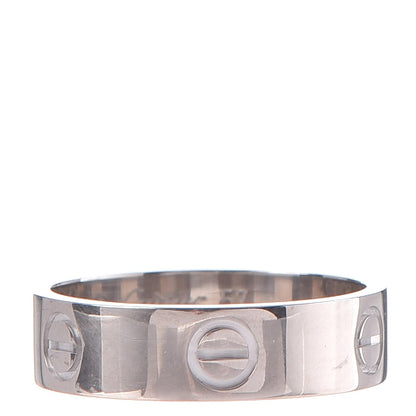 Cartier 18K White Gold 5.5mm LOVE Ring 57 8 1 of 6