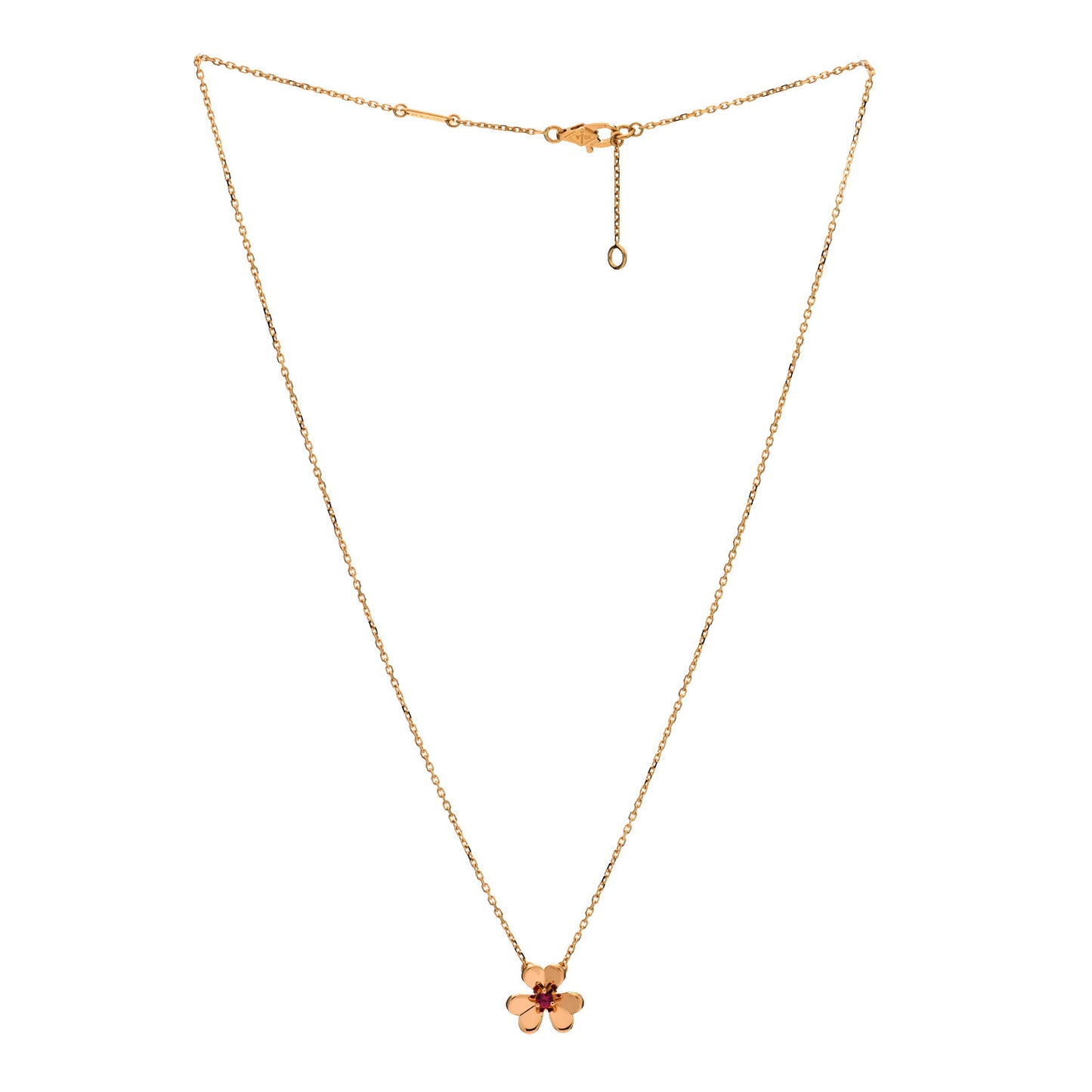 18K Rose Gold Ruby Mini Frivole Pendant Necklace