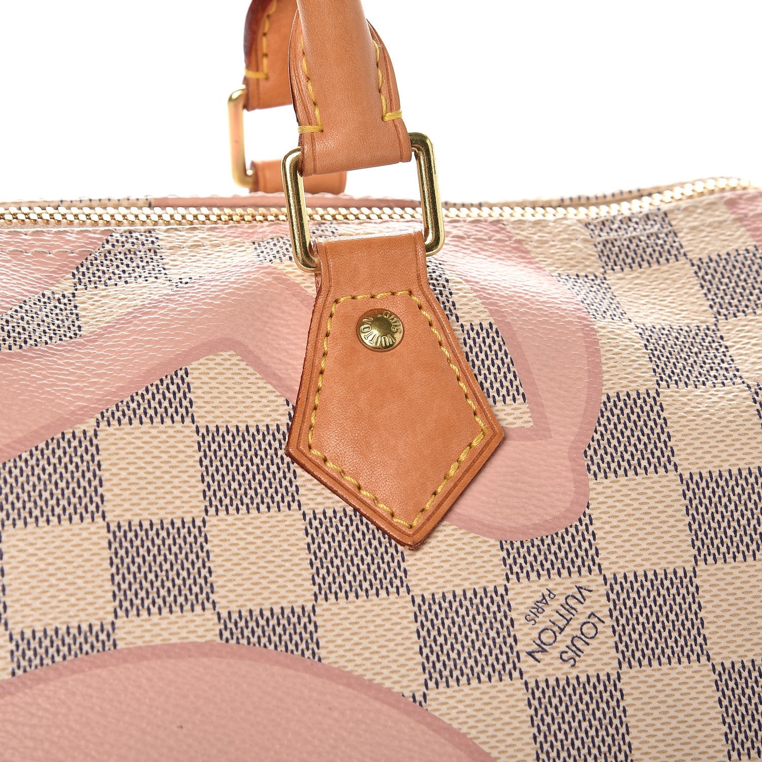 Louis Vuitton Damier Azur Tahitienne Speedy Bandouliere 30 Rose Ballerine 14 of 19