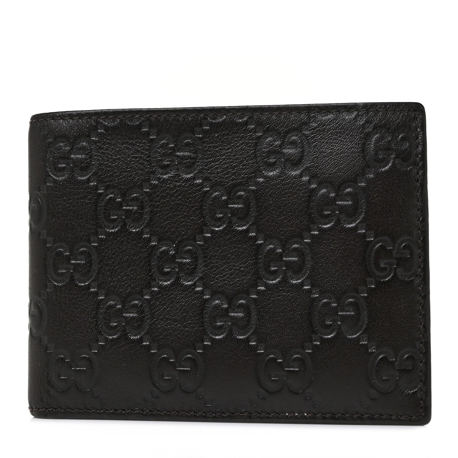 Gucci Guccissima Bi-Fold ID Wallet Black 1 of 10