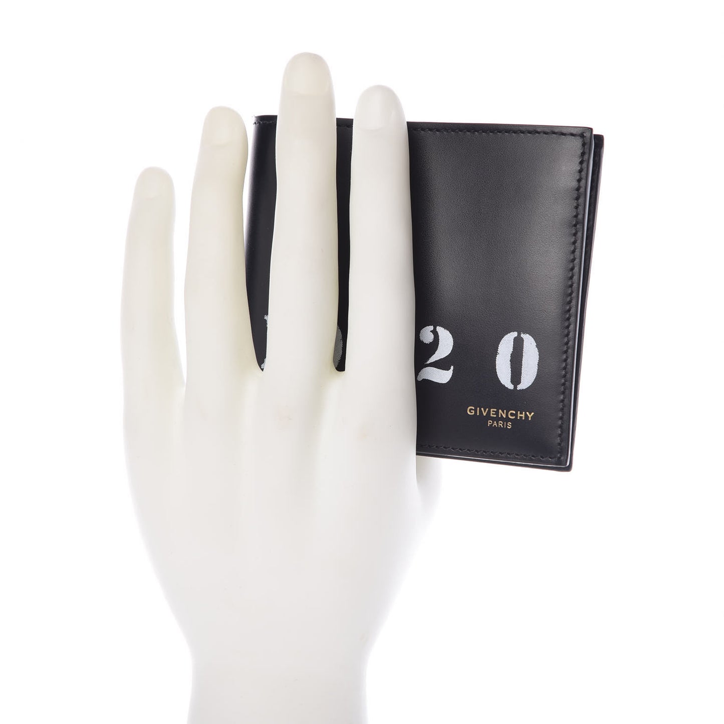 Calfskin 1952 0 Printed Bi-Fold Wallet Black