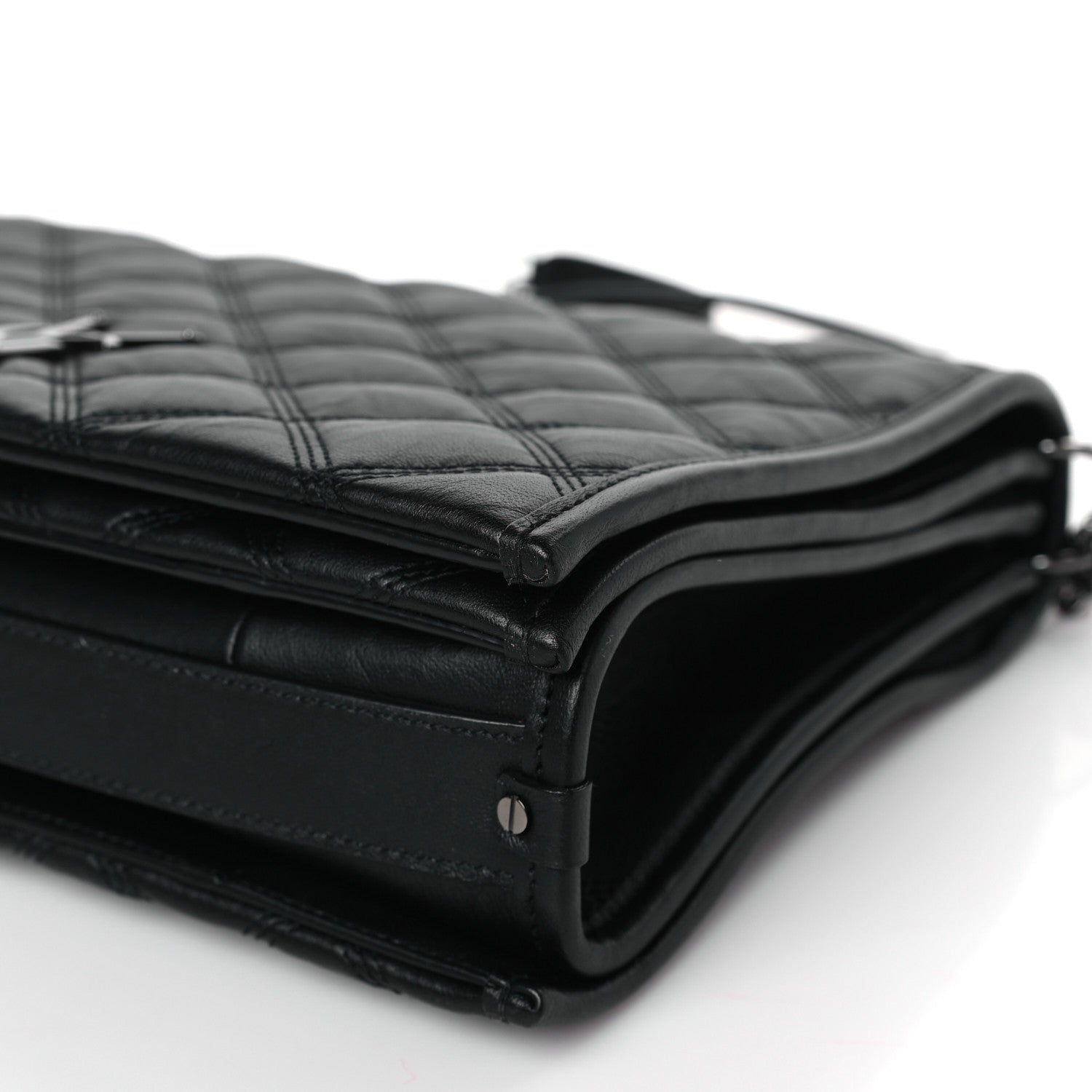 Saint Laurent Lambskin Quilted Small Becky Chain Bag Black 8 of 10