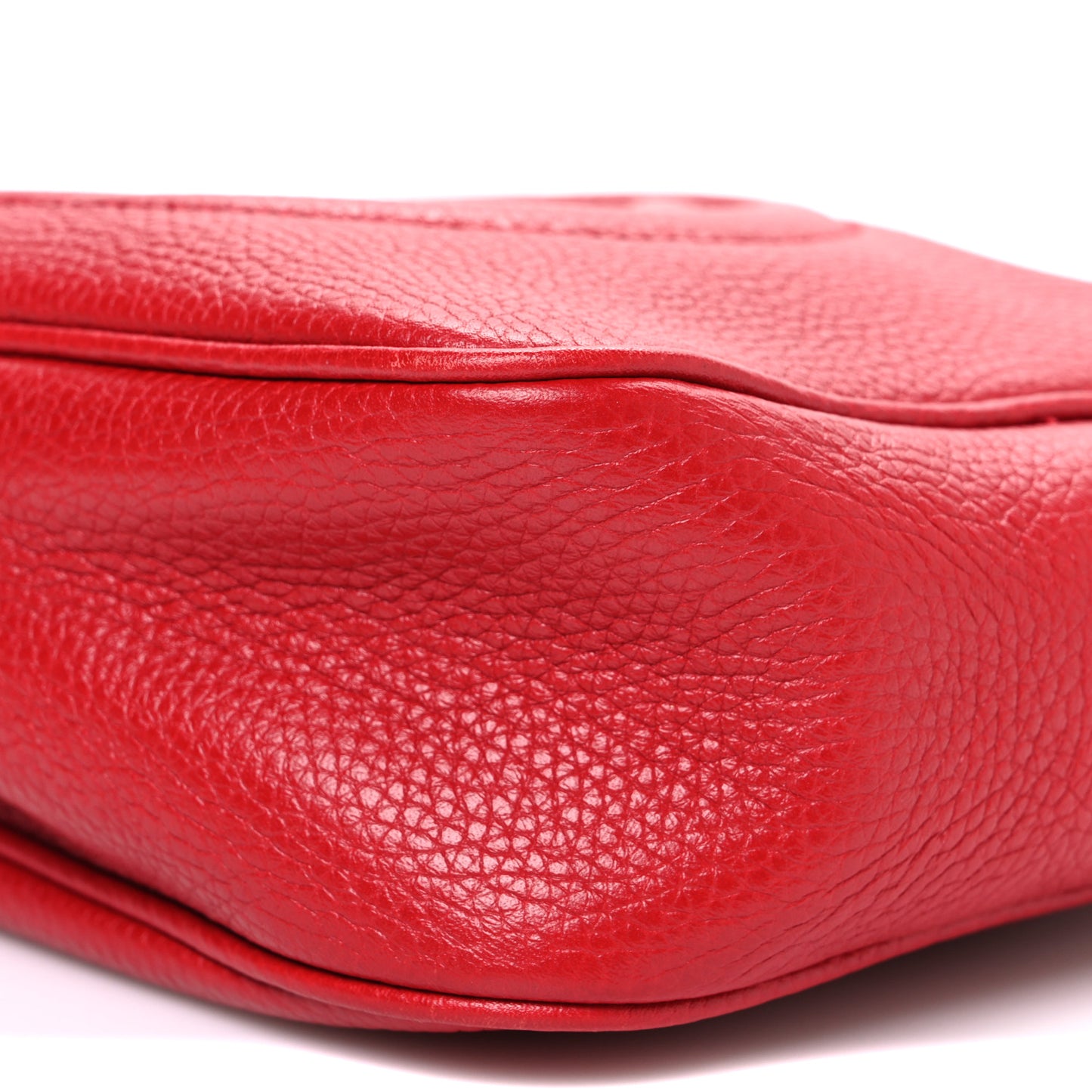 Pebbled Calfskin Small Soho Disco Bag Tabasco Red