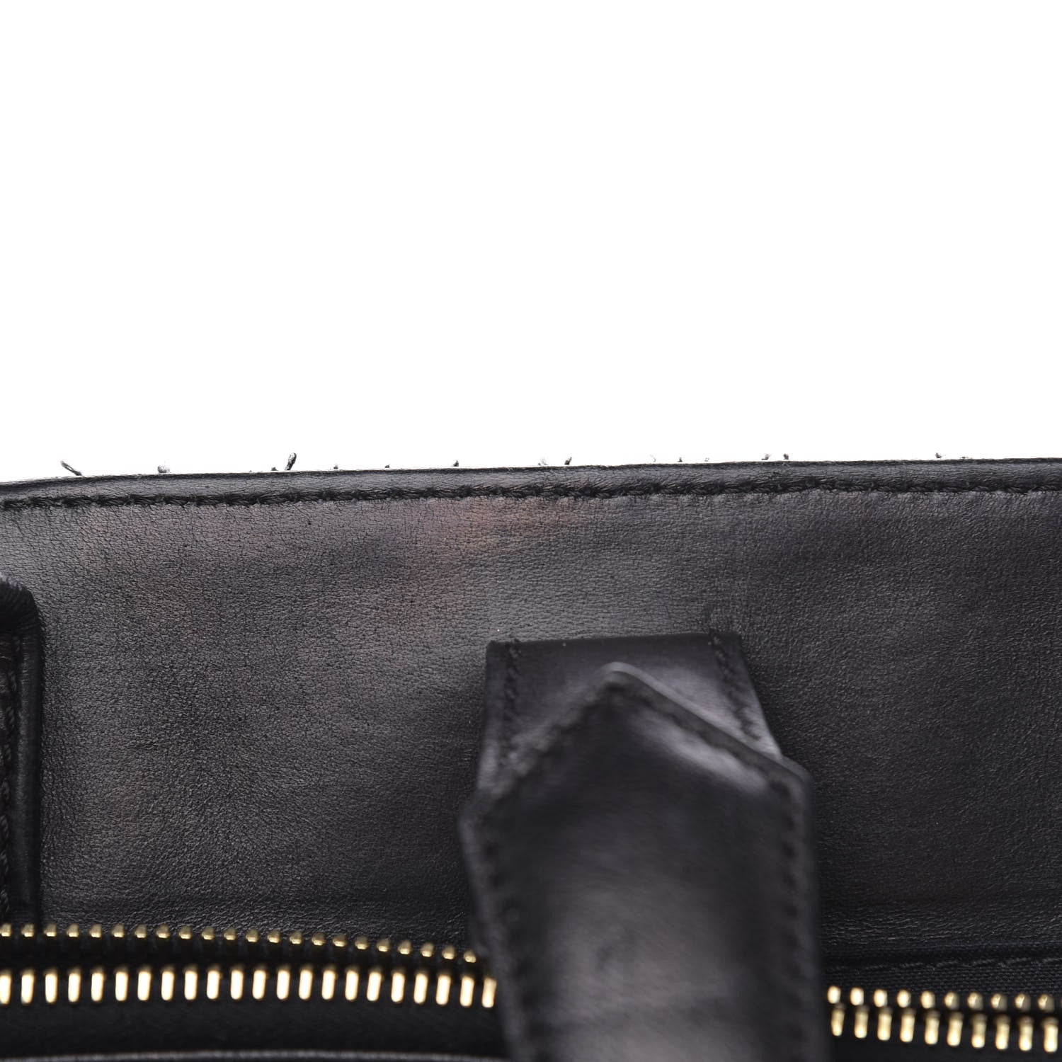Fendi Nappa Crocodile Trapuntata Medium 2Jours Tote Black 12 of 16