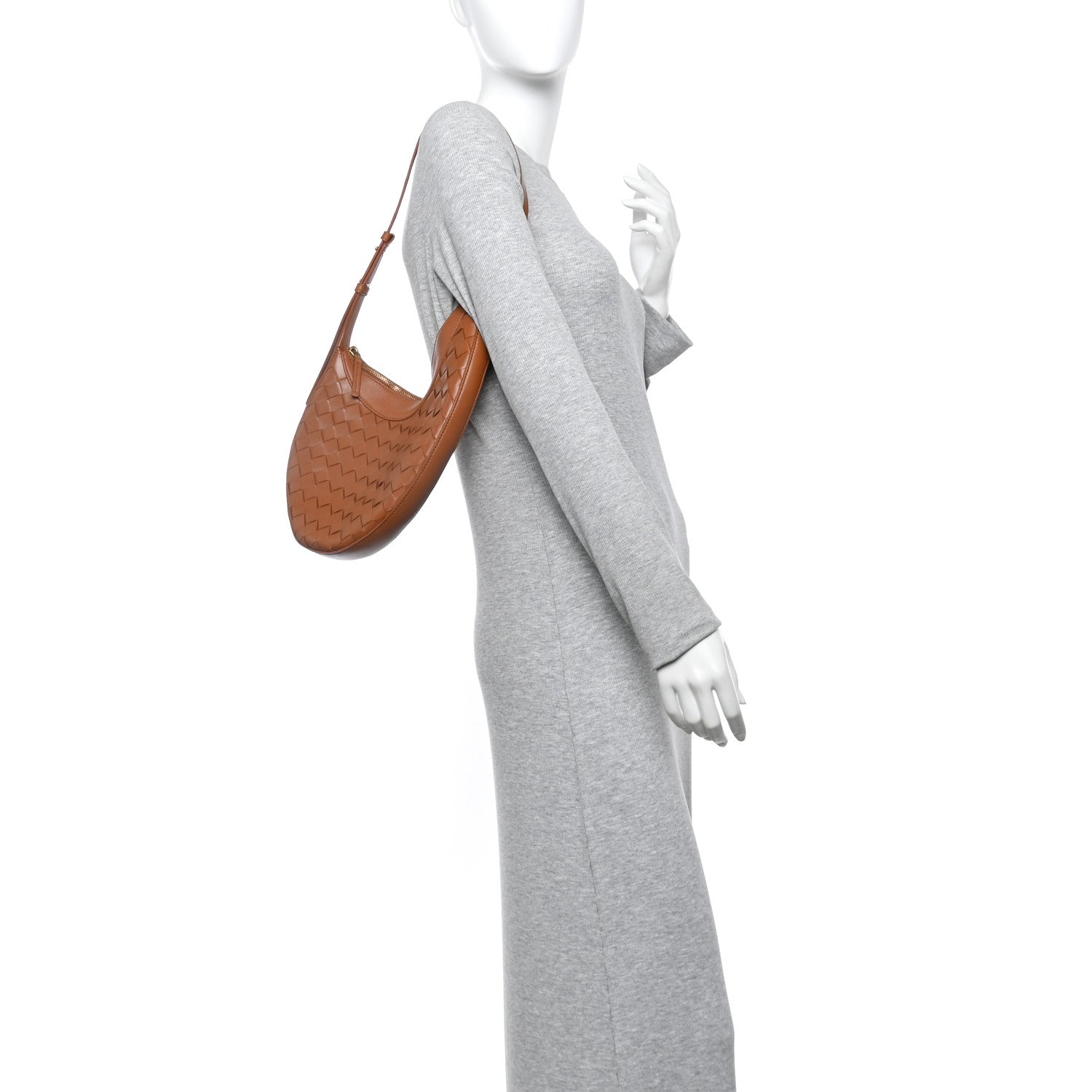 Bottega Veneta Nappa Intrecciato Small Drop Shoulder Bag Wood 2 of 10