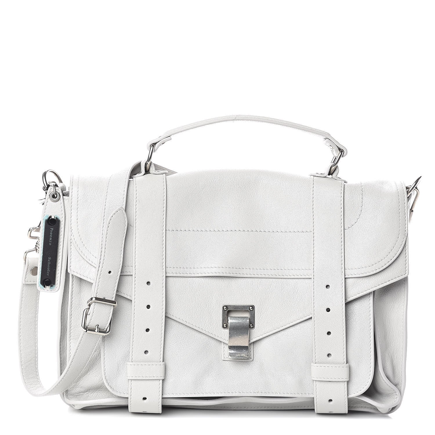 Proenza Schouler Lambskin Medium PS1 Satchel Pale Steel 1 of 8