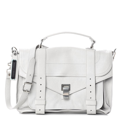 Proenza Schouler Lambskin Medium PS1 Satchel Pale Steel 1 of 8