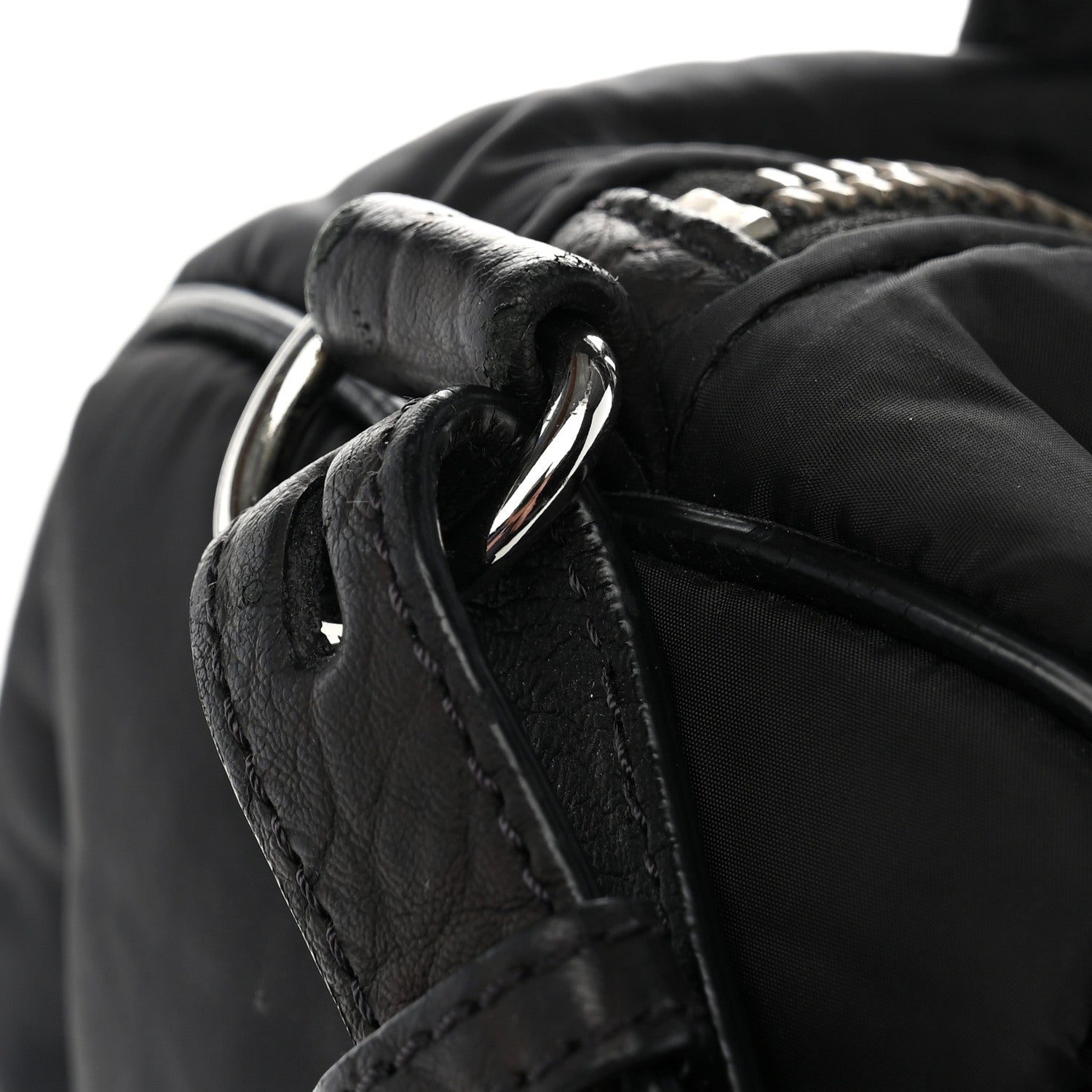 Alexander Wang Nylon Pebbled Lambskin Rocco Nickel Hardware Black 11 of 13