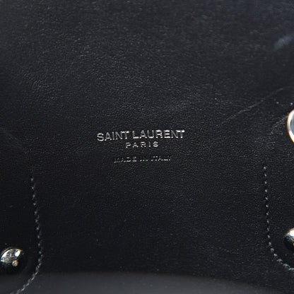 Saint Laurent Grained Calfskin Topstitch Small Sac De Jour Black Porcelain 5 of 8