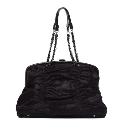 Chanel Pony Hair Sharpei Frame Tote Dark Brown 1 of 6