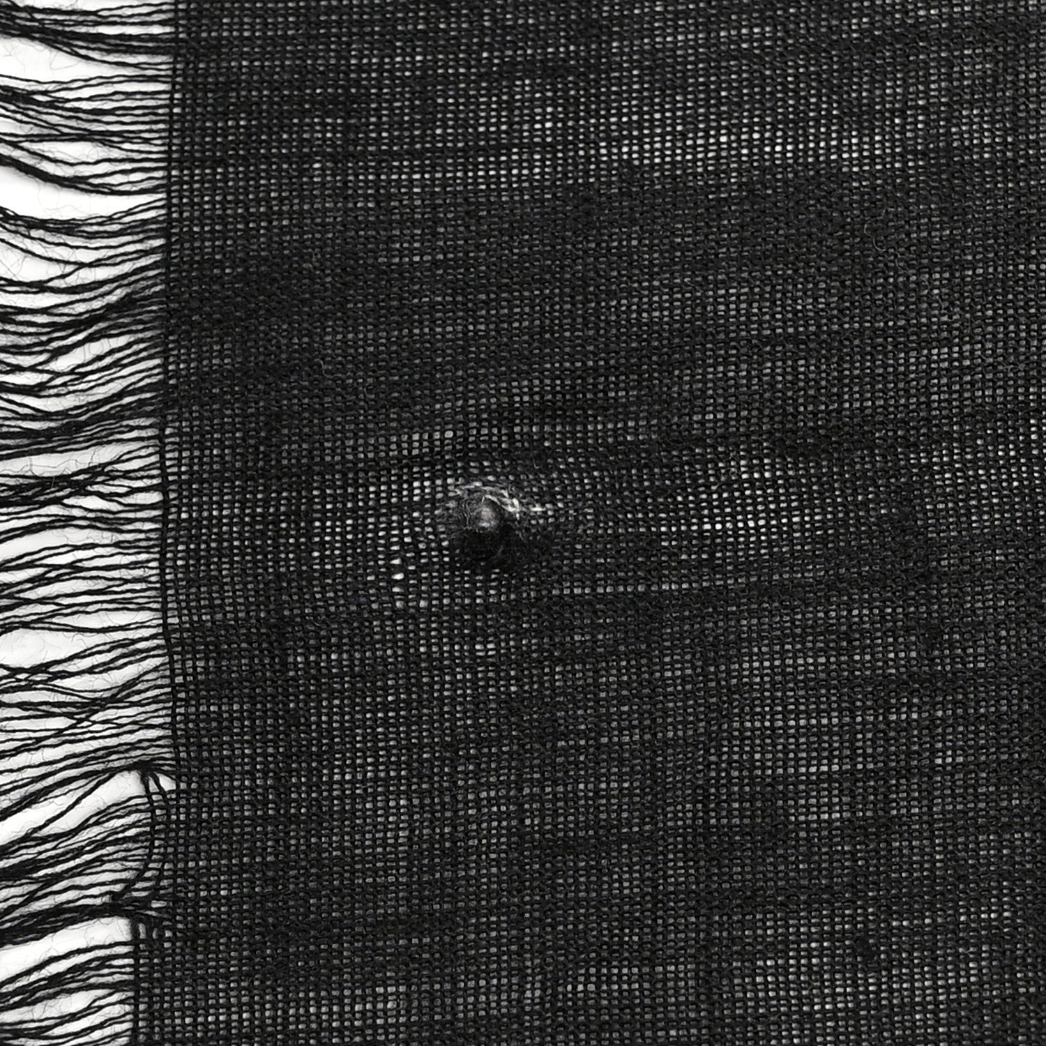 Chanel Silk Stamps Fringe Scarf Black Multicolor 6 of 6