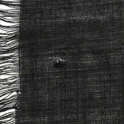 Chanel Silk Stamps Fringe Scarf Black Multicolor 6 of 6