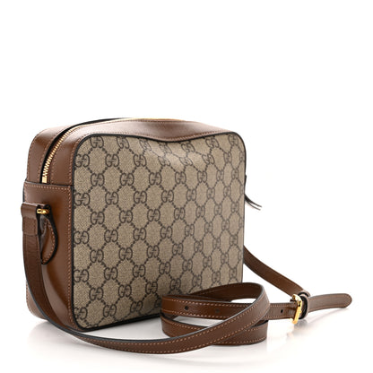 Gucci GG Supreme Monogram Small Horsebit 1955 Shoulder Bag Beige Brown Sugar 3 of 11